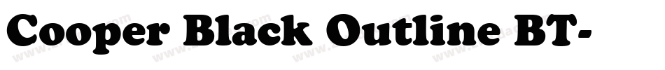 Cooper Black Outline BT字体转换